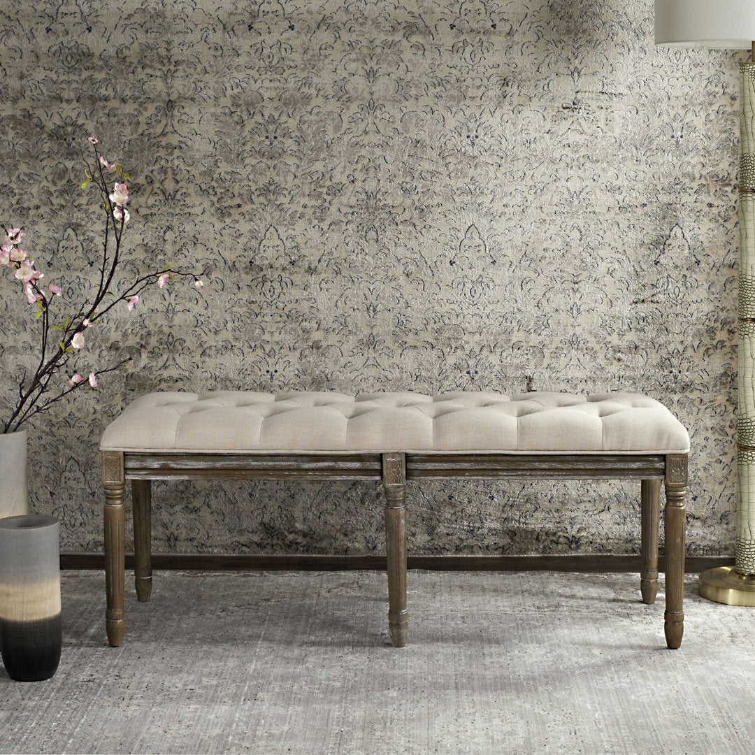 Moneta Upholstered Bench Ophelia & Co. Upholstery Color: Beige Linen