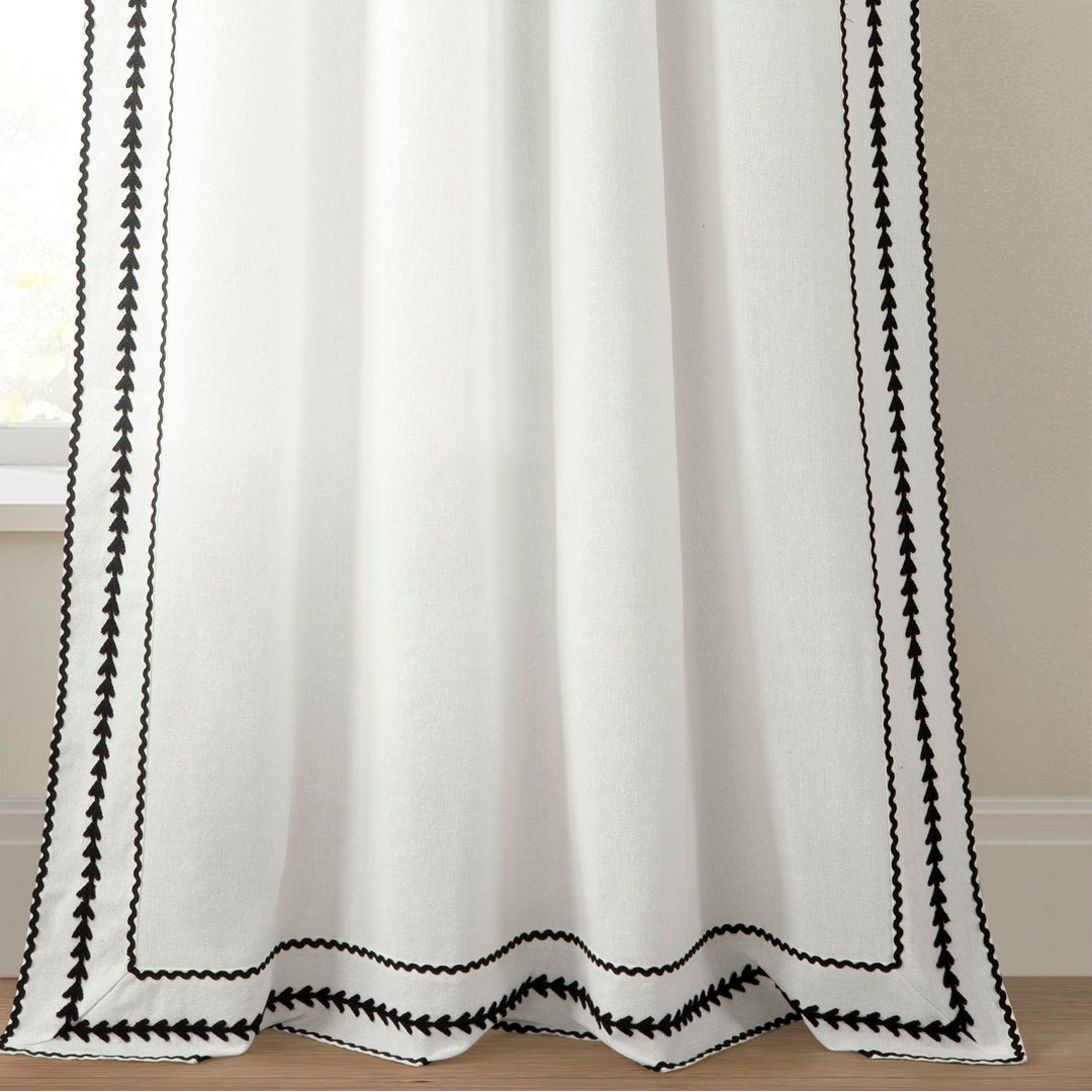 Yori Polyester Blend Semi-Sheer Curtain Panel Birch Lane™