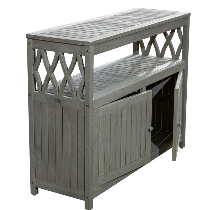 Buecker Wooden Buffet and Console Table Highland Dunes Color: Driftwood Gray