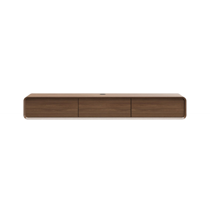 Randalstown Floating TV Stand, Entertainment Center with 4 Drawers, Solid Wood, Fully-Assembled Hokku Designs Color: Dark Brown Overall Entertainment Center Width - Side to Side: 62.99''