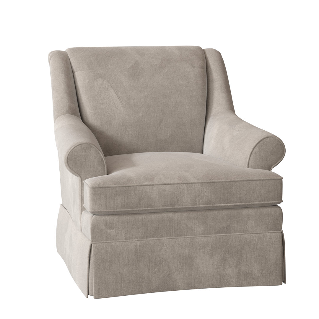 Amrin 35" Wide Armchair Lark Manor™ Arm Covers: Yes, Body Fabric: Tweetie 10 Beige Performance Velvet