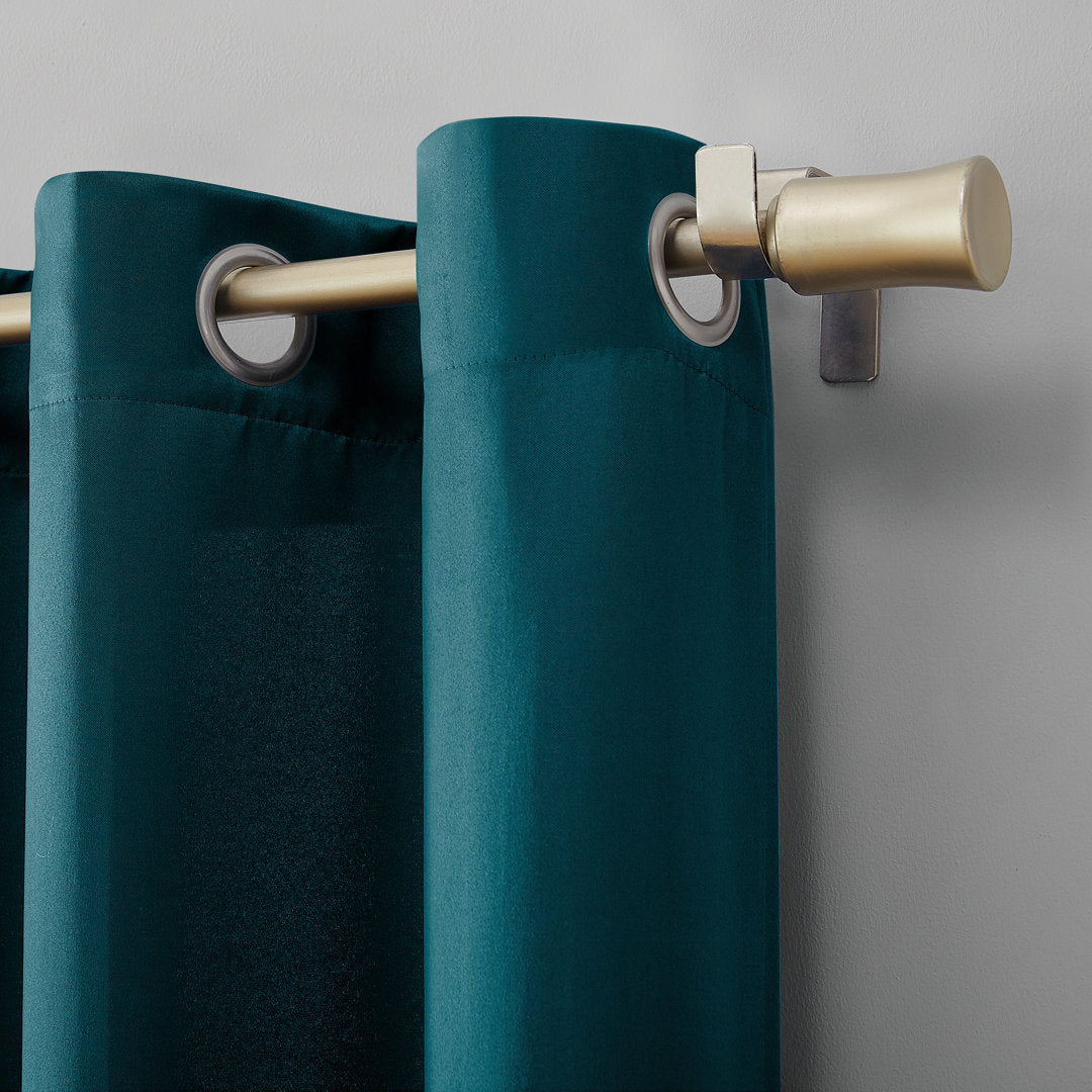 Wayfair Basics Room Darkening Grommet Curtain Panel Wayfair Basics® Curtain Color: Teal Size per Panel: 40" W x 63" L