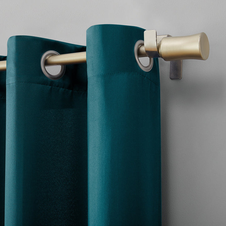 Wayfair Basics Room Darkening Grommet Curtain Panel Wayfair Basics® Curtain Color: Teal Size per Panel: 40" W x 63" L
