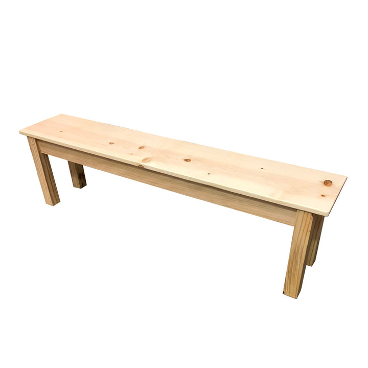 Hannan Wood Bench Highland Dunes Size: 17" H x 66" W x 12" D