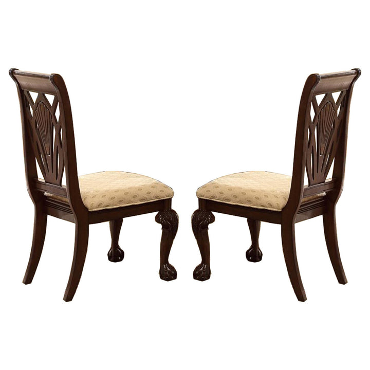 Murdoch Floral and Shell Motifs Solid Wood Dining Chair Astoria Grand