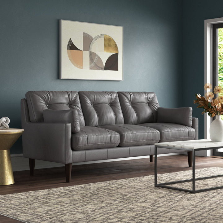 Antone 81" Square Arm Sofa Mercury Row® Fabric: Gray