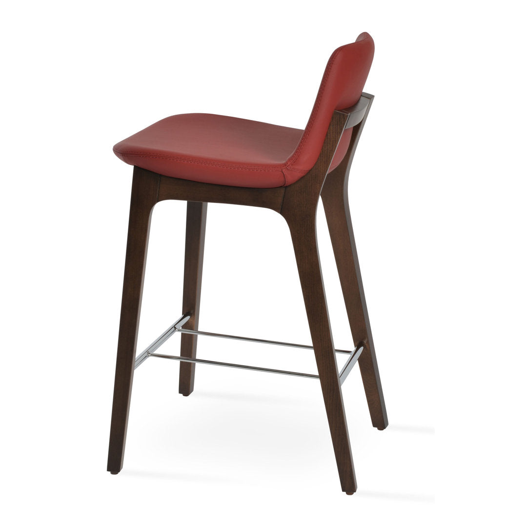 Pera HB Wood Bar & Counter Stool sohoConcept Color: Red Seat Height: Bar Stool (29" Seat Height)