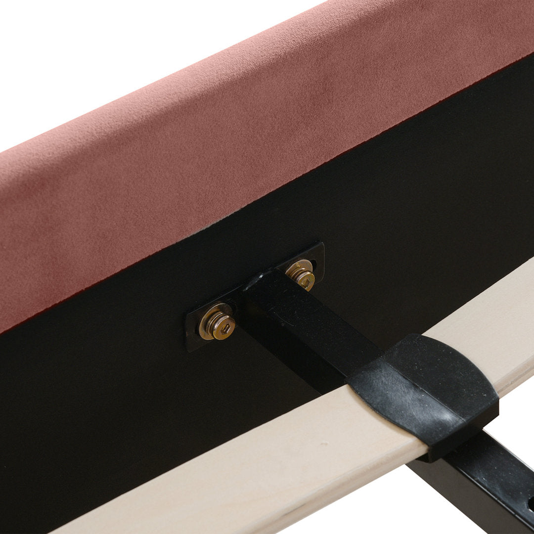 Helaina Tufted Upholstered Low Profile Platform Bed Wade Logan® Color: Ash Rose Velvet Size: Queen