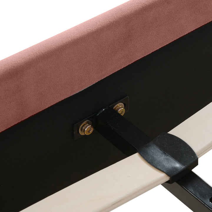 Helaina Tufted Upholstered Low Profile Platform Bed Wade Logan® Color: Ash Rose Velvet Size: Queen