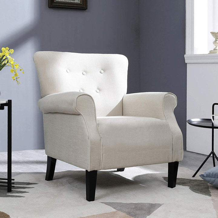 Bournemouth 31.1" Wide Polyester Armchair Red Barrel Studio® Fabric: Beige Polyester Blend