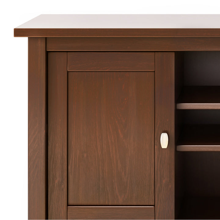 Warm Shaker SOLID WOOD TV Media Stand iFor TVs up to 50 inches Simpli Home Color: Russet Brown