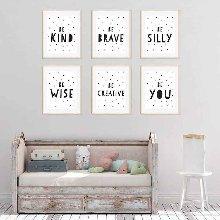 Dedmond Be Kind Brave Silly Wise Creative You 6-Piece Set Paper Print Harriet Bee