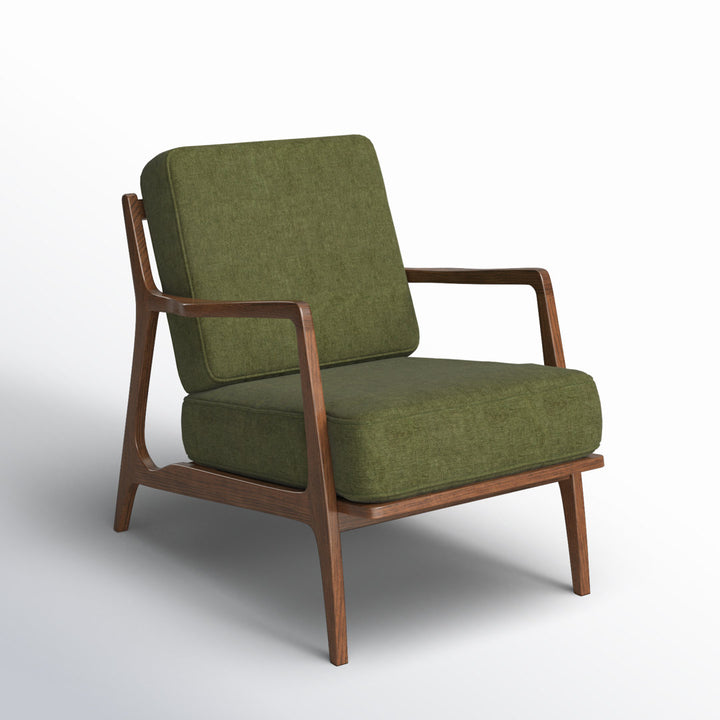 Gabe Fabric Upholstered Lounge Armchair Joss & Main Upholstery Color: Distressed Green Velvet