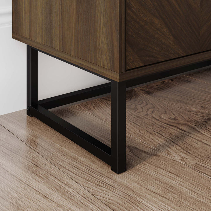 Enloe Steel 2 - Door Accent Cabinet Nathan James Color: Brown/Black