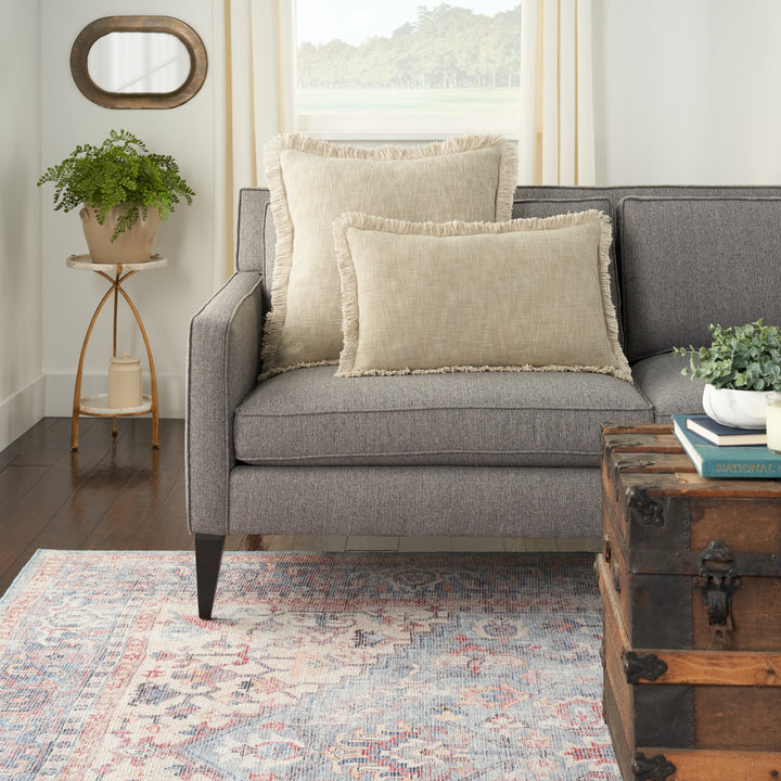 Square Cotton Pillow Cover & Insert Nicole Curtis Color: Taupe