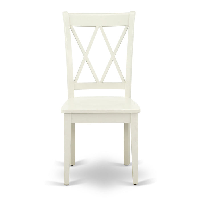 Letitia Solid Wood Double X-Back Side Chair (Set of 2) Lark Manor™ Color: Linen White