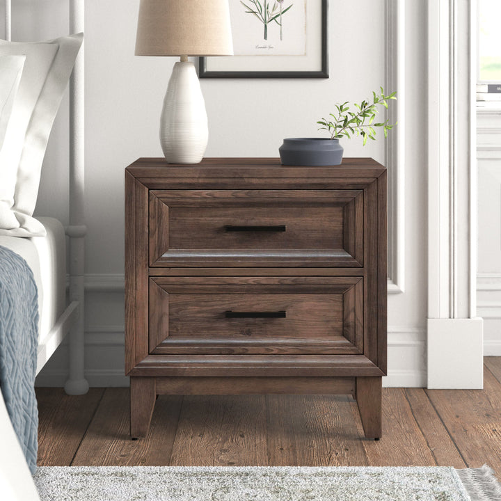 Anquenette 2 Drawer Nightstand in Brown Loon Peak®