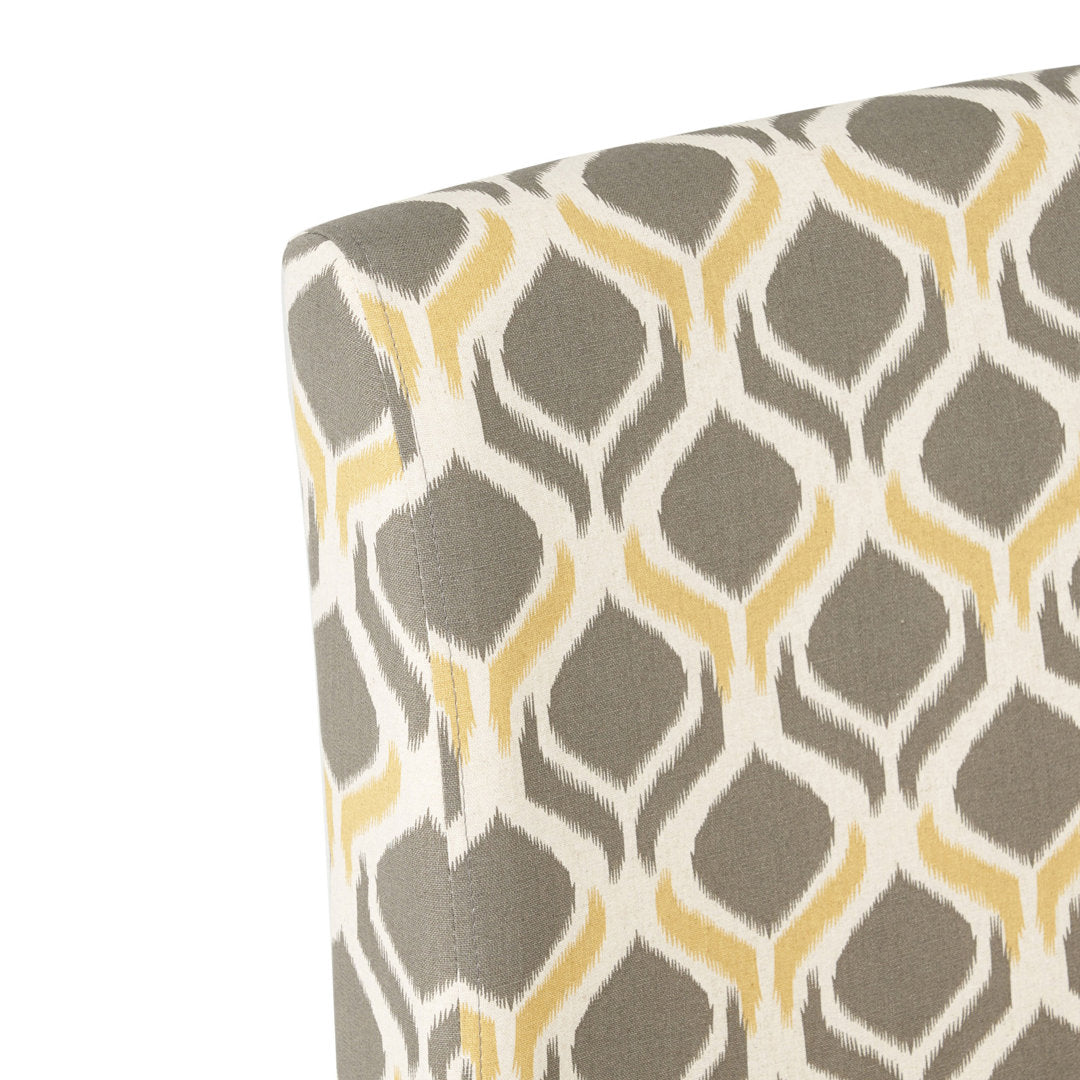Yokota 22.5" Wide Polyester Slipper Chair (Set of 2) Highland Dunes Fabric: Yellow/Gray Polyester Blend