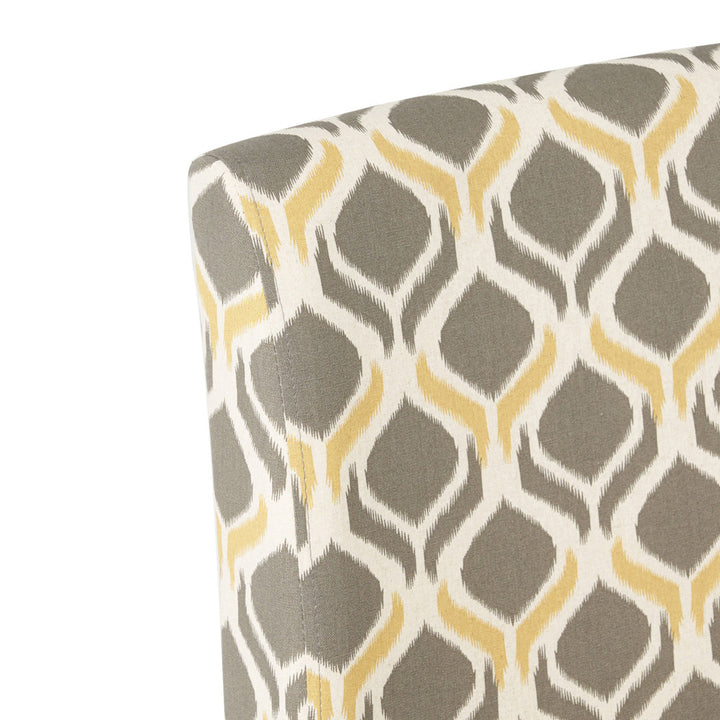 Yokota 22.5" Wide Polyester Slipper Chair (Set of 2) Highland Dunes Fabric: Yellow/Gray Polyester Blend