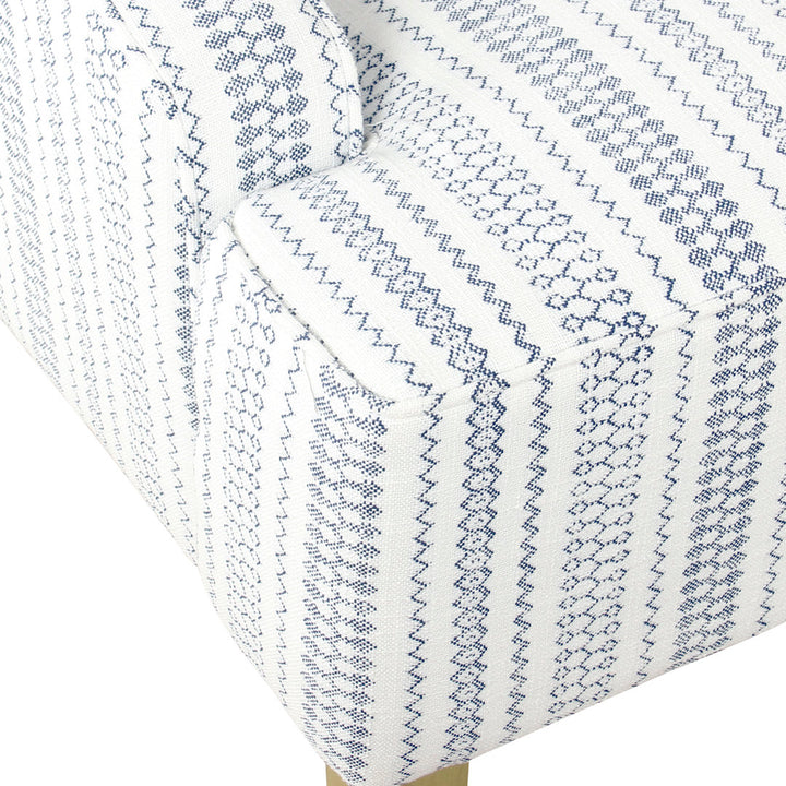 Adona Accent Chair Mistana™ Fabric: Blue/White Farmhouse Stripe 100% Cotton