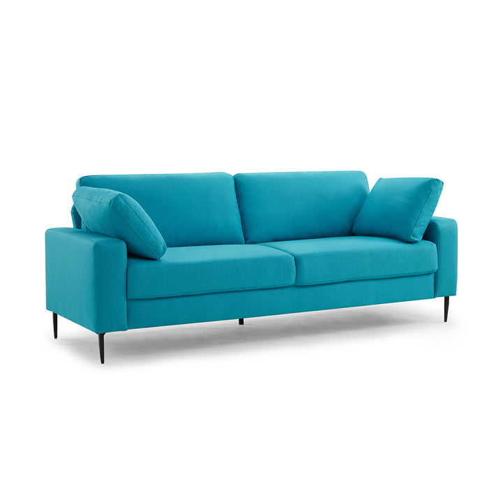 Jeses MINIMORE Modern Style Etta 84.3" Mid-Century Modern Design Sofa Corrigan Studio® Fabric: Turquoise Polyester