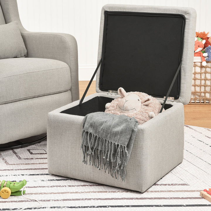 Adrian Swivel Glider and Ottoman Carter's by DaVinci Upholstery Color: Gray Tweed
