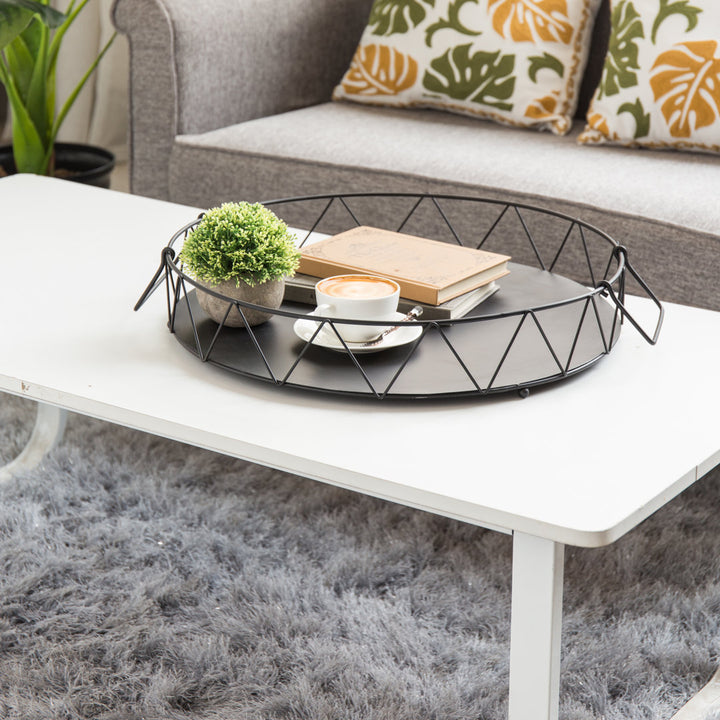 Huot 18" Large Metal Table Ottoman Tray Gracie Oaks