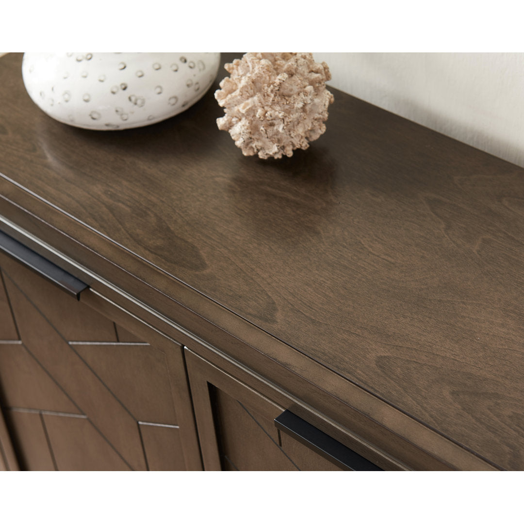 Emmett Solid + Manufactured Wood Foyer Cabinet in Smoke Gray Latitude Run®