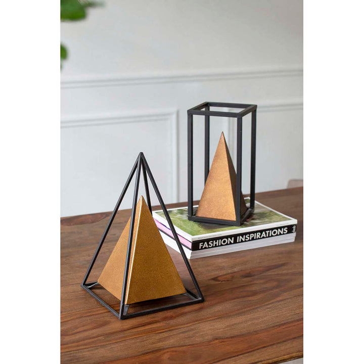 Geurie Iron Pyramid Table Sculpture Wrought Studio™