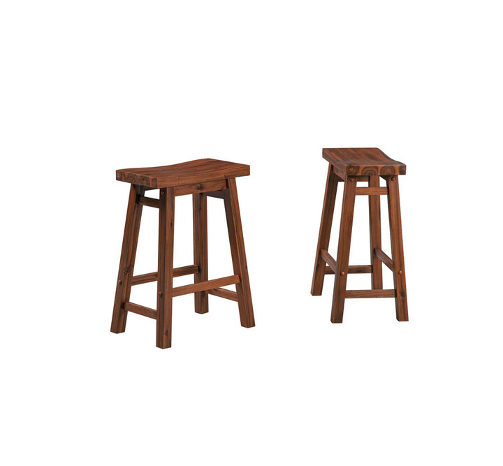 Colynn 4 - Person Counter Height Rubberwood Solid Wood Dining Set Dakota Fields Color: Chestnut Wire-Brush