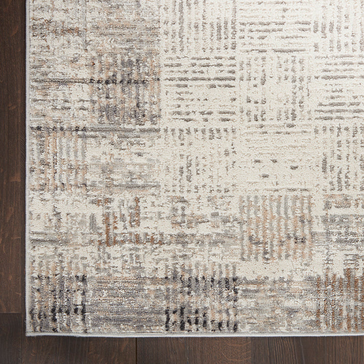 Adriao Geometric Gray/Ivory Area Rug Wade Logan® Rug Size: Rectangle 5'3" x 7'3"