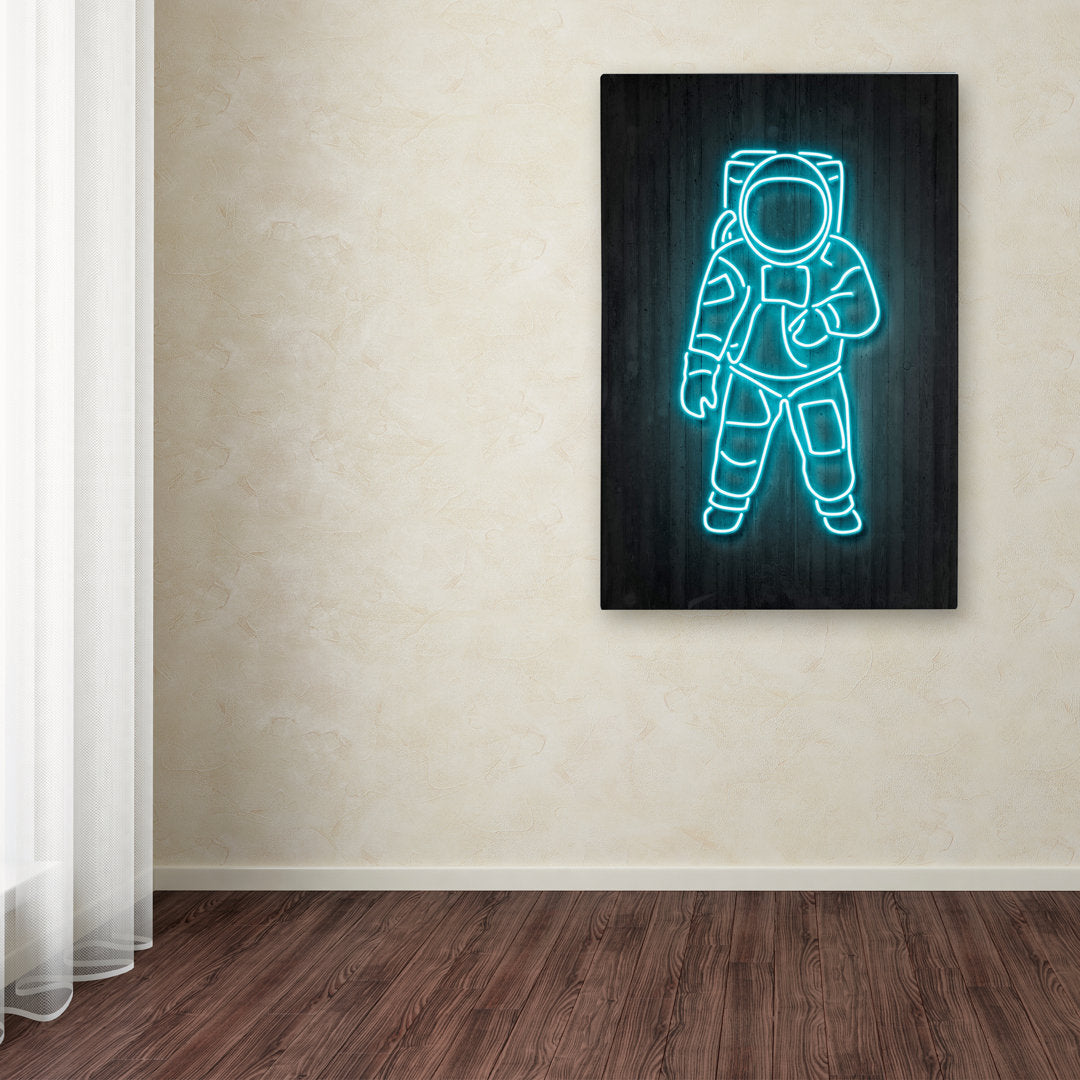 Astronaut' Graphic Art Print on Wrapped Canvas Trademark Fine Art Size: 19" H x 12" W