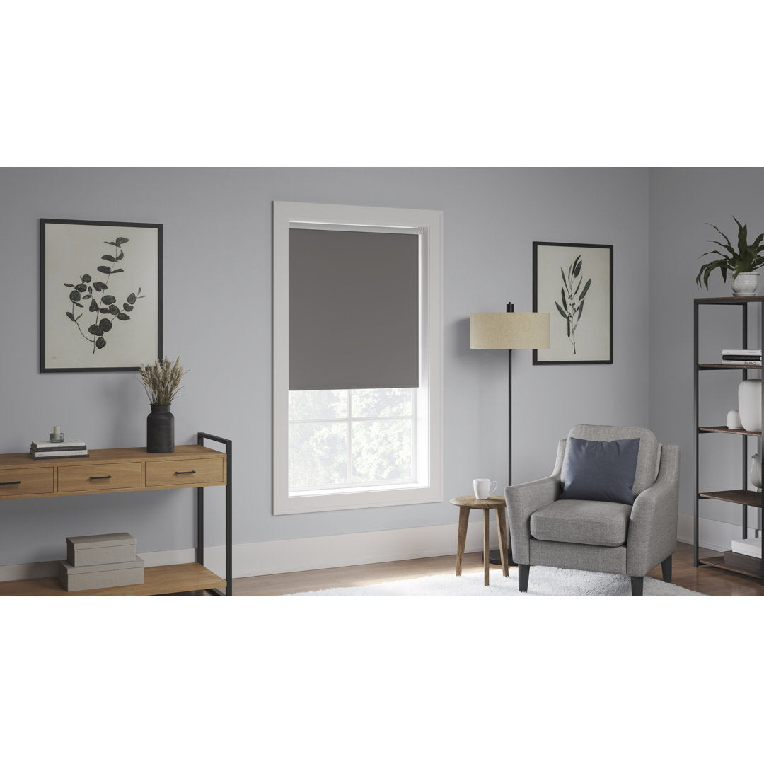 Blackout Cordless Roller Shade Symple Stuff Color: Dark Gray Blind Size: 57"W x 74"L