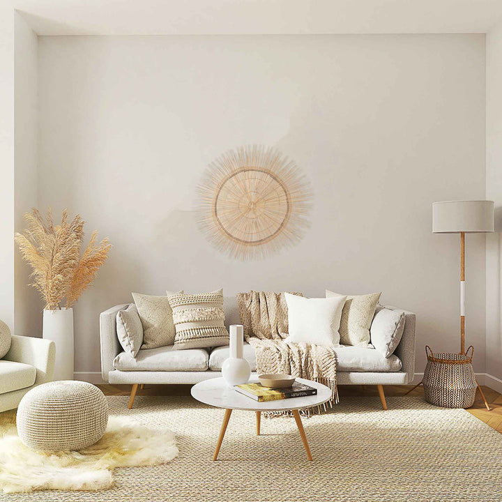 Dakota Fields Sun Circle Wall Décor Dakota Fields Size: 35.5" H x 35.5" W x 0.5" D Finish: Cream