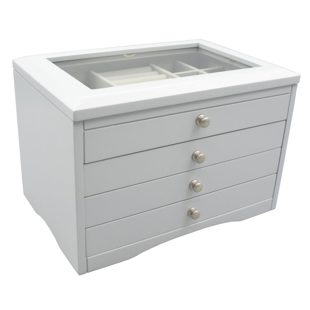 Elegant Jewelry Box Charlton Home® Finish: Gray