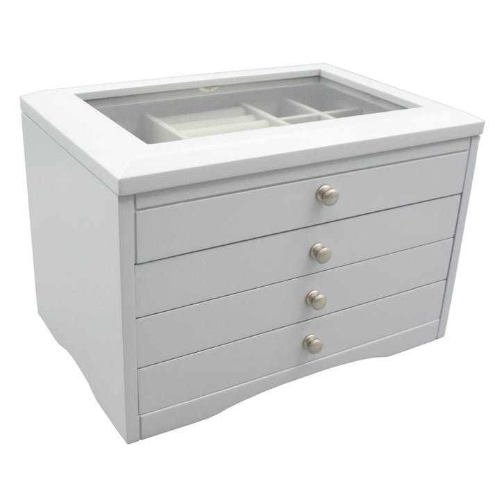 Elegant Jewelry Box Charlton Home® Finish: Gray