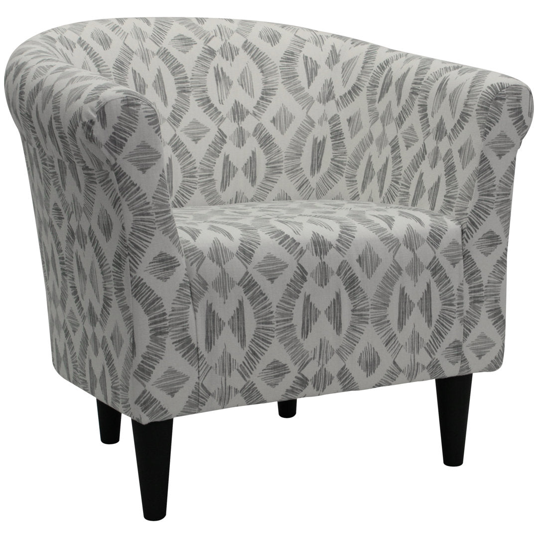 Liam 31.5" W Barrel Chair Zipcode Design™ Fabric OR Leather Type: Light Gray Microfiber/Microsuede