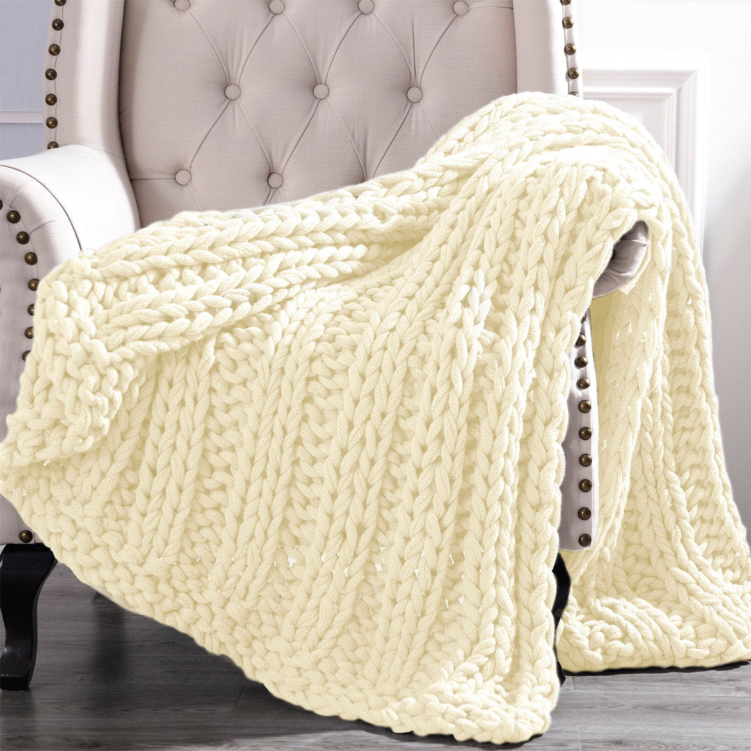 Chunky Throw Modern Threads Color: Ivory