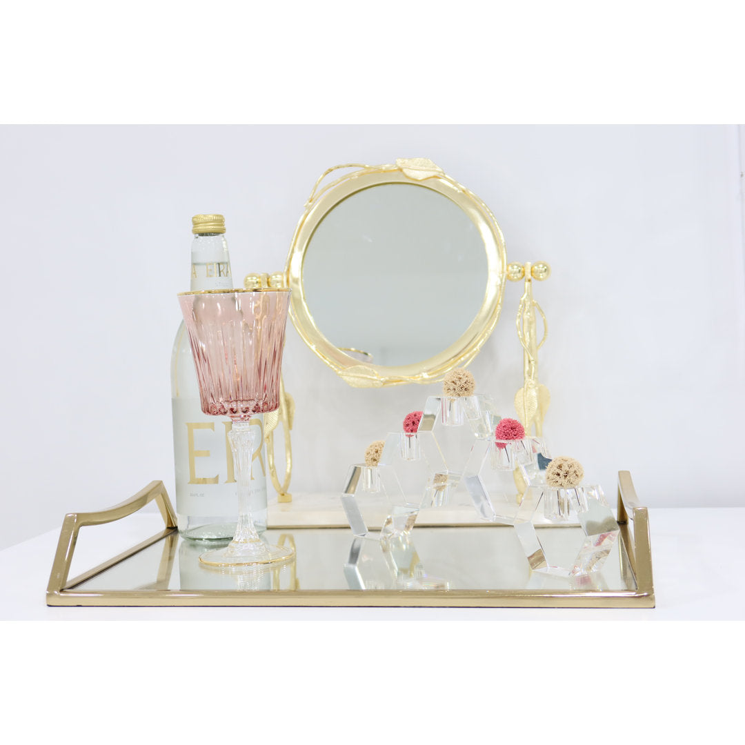 Frohmut Mirror Vanity Tray Mercer41 Finish: Gold
