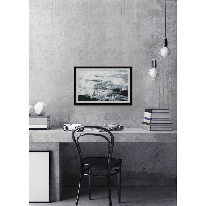 Black and White Smudges III' by Parvez Taj - Picture Frame Painting Print on Paper Williston Forge Size: 30" H x 45" W x 1.5" D