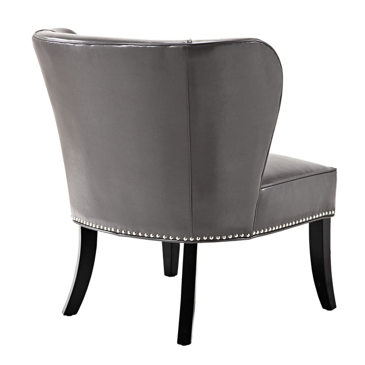 Beesley Faux Leather Armless Accent Chair Andover Mills™ Leather Type: Gray Faux Leather
