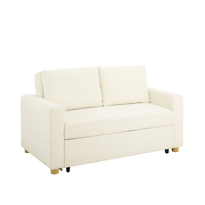 Serta Trinity Full Size Convertible Sleeper Sofa Serta Fabric: Ivory Boucle