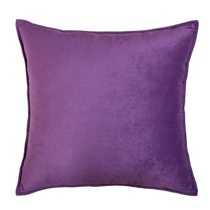Square Velvet Pillow Cover & Insert WARISI Color: Violet Size: 16" H X 16" W x 5" D