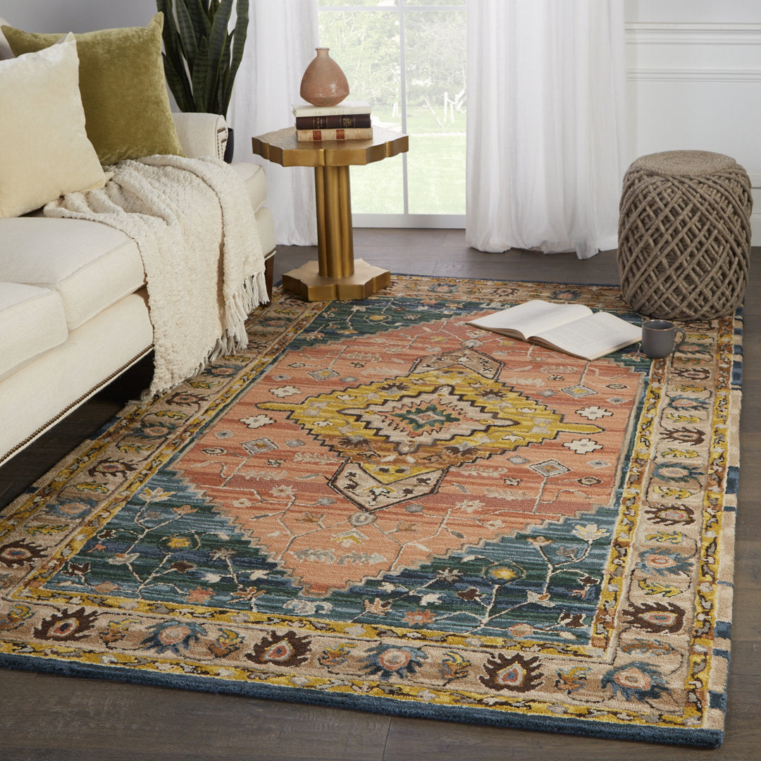 Rockford Oriental Handmade Tufted Wool Tawny/Orchre Area Rug Langley Street® Rug Size: Rectangle 9' x 12'