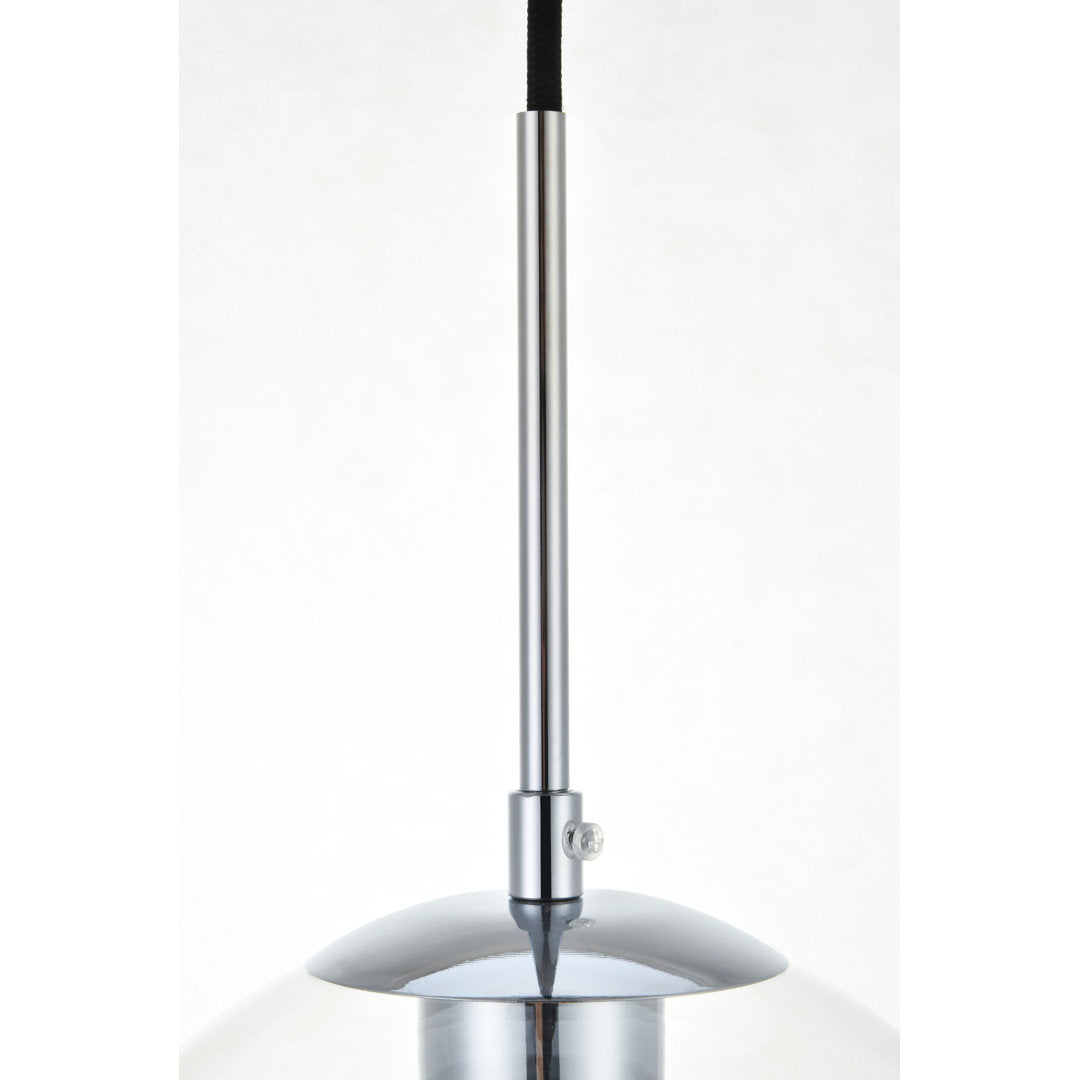 Snead 1 - Light Single Globe Pendant Mercury Row® Shade Color: Clear Size: 68" H x 7.9" W x 7.9" D Base Finish: Chrome