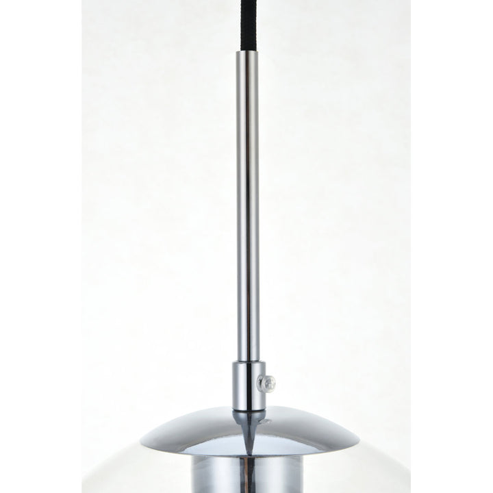 Snead 1 - Light Single Globe Pendant Mercury Row® Shade Color: Clear Size: 68" H x 7.9" W x 7.9" D Base Finish: Chrome