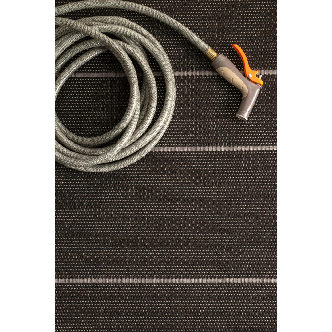 Randall Striped Machine Woven / Power Loomed Indoor/Outdoor Patio Rug Union Rustic Rug Size: Rectangle 4' x 6'