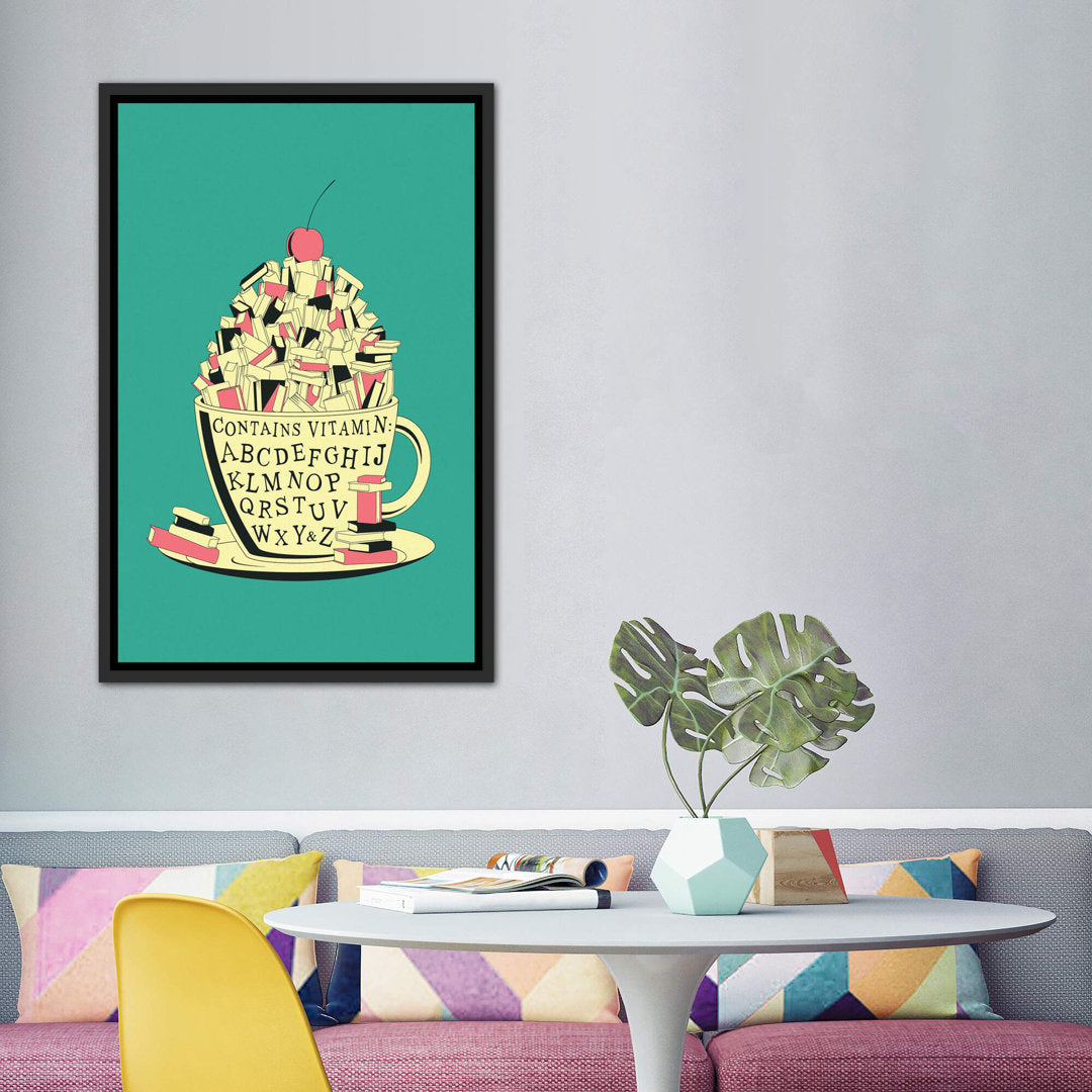 Read II Kids Framed Art East Urban Home Size: 60" H x 40" W x 1.5" D Format: Distressed Black Framed Canvas