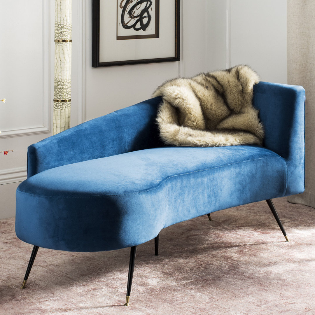 Frankie Right-Arm Chaise Lounge Mercer41 Fabric: Navy