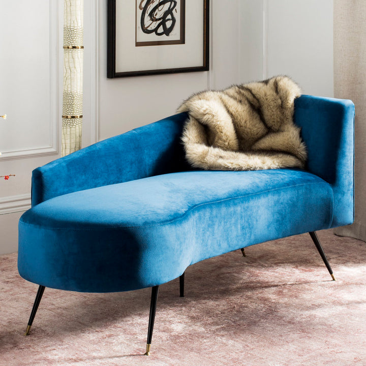 Frankie Right-Arm Chaise Lounge Mercer41 Fabric: Navy